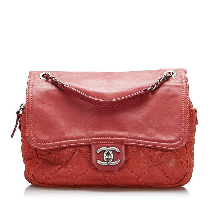 Top Quality Chanel Cocomark Chain houlder Bag Red Leather Lady Chanel