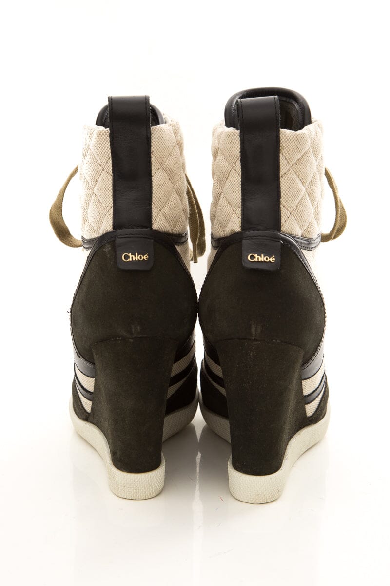 Chloe Dark Green Sneakers SZ 40.5