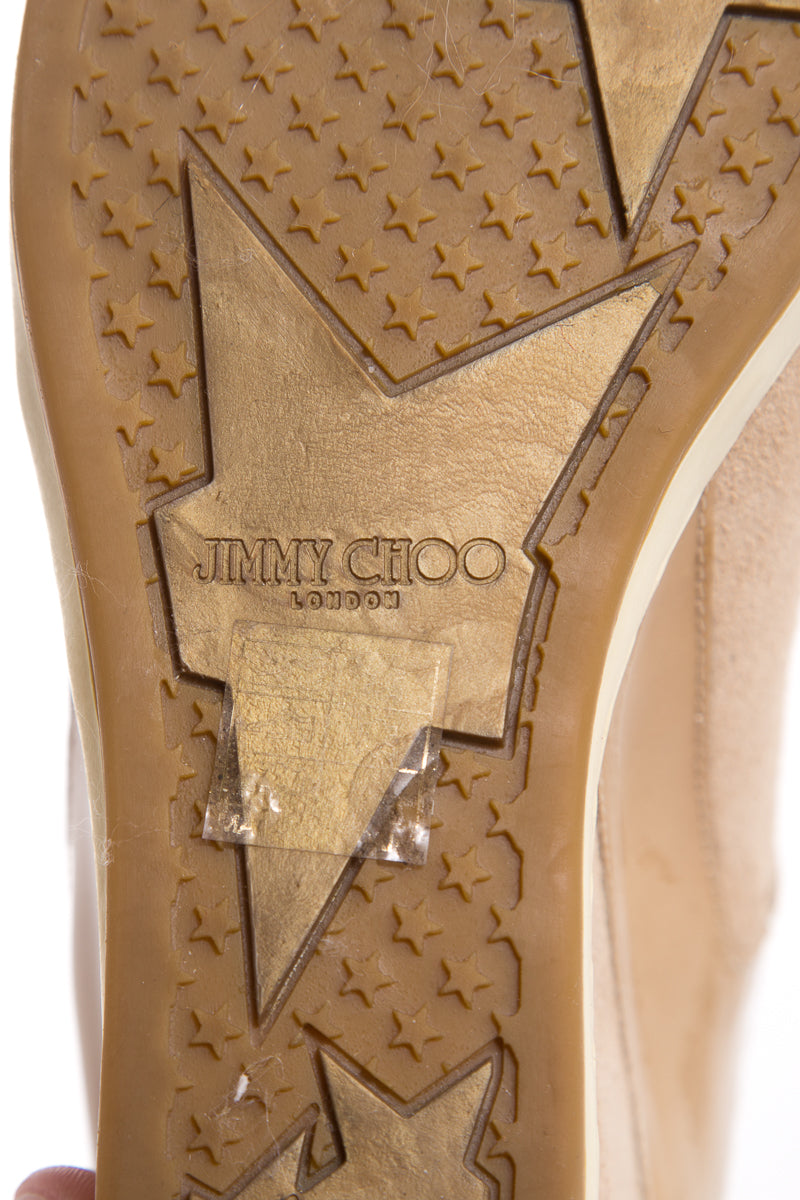 Jimmy Choo Gold Sneaker Wedge SZ 39.5