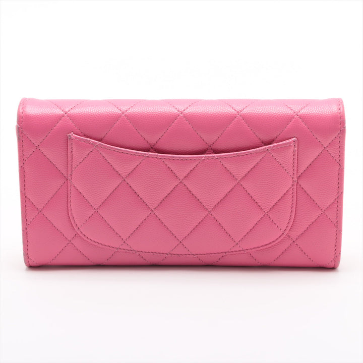 Top Quality Chanel Matrasse Caviar S Wallet Pink Gold  Random