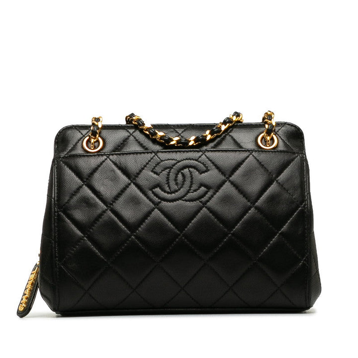 Top Quality Chanel Matrases Cocomark Mini Chantot Top Bag Black Caviar   Chanel