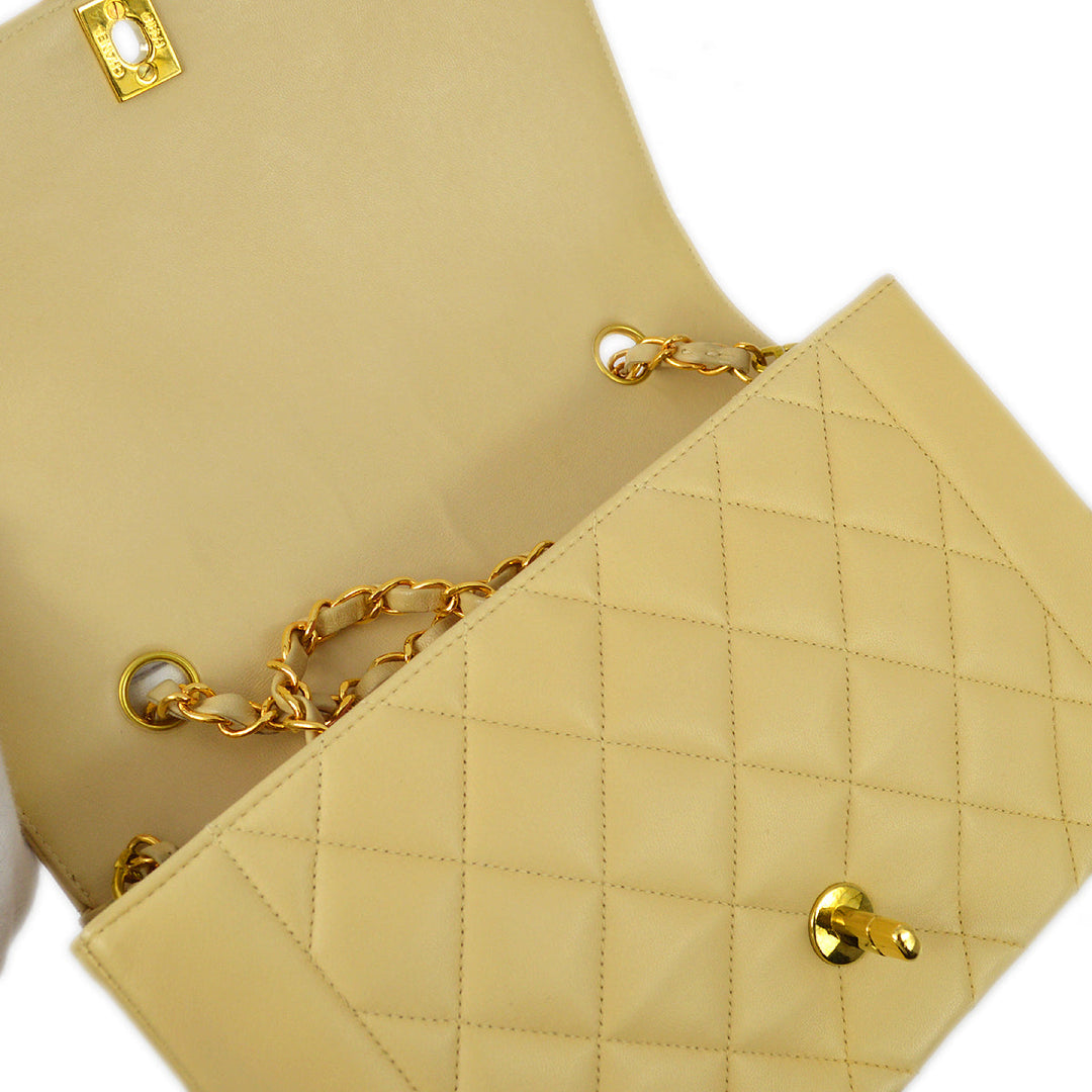 Top Quality Chanel Beige Lambskin Medium Diana Shoulder Bag