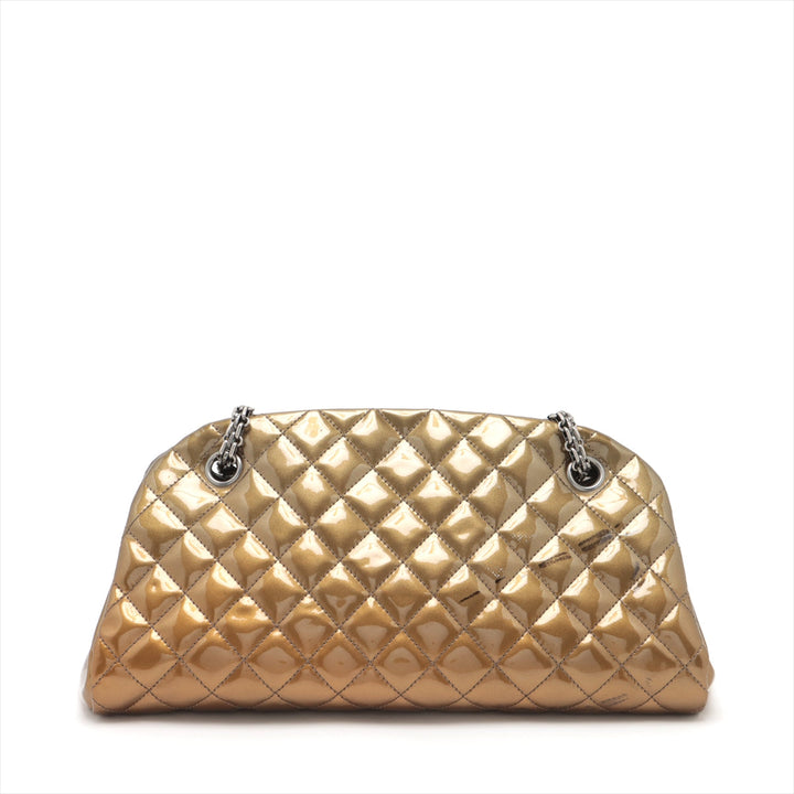 Top Quality Chanel Matrasse Patent Leather Balling Bag G Gummetal Gold  15th