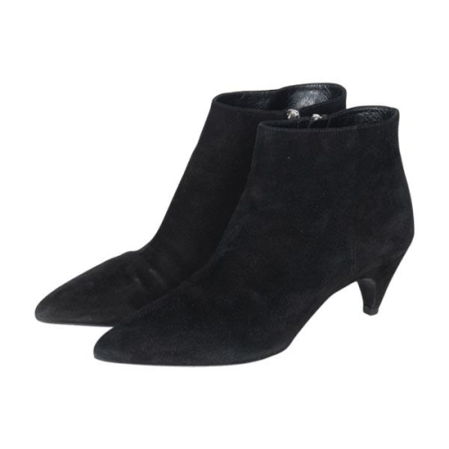 Prada Suede Kitten Heel Ankle Boots
