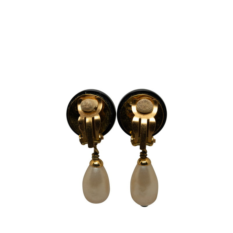Top Quality Chanel Vintage Coco Earrings G Black   Chanel