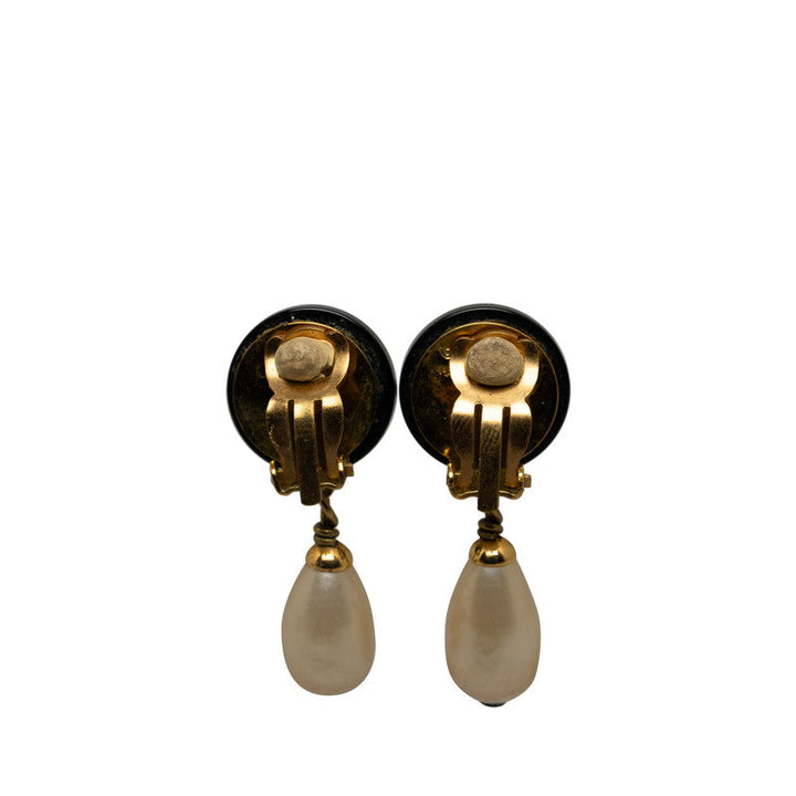 Top Quality Chanel Vintage Coco Earrings G Black   Chanel