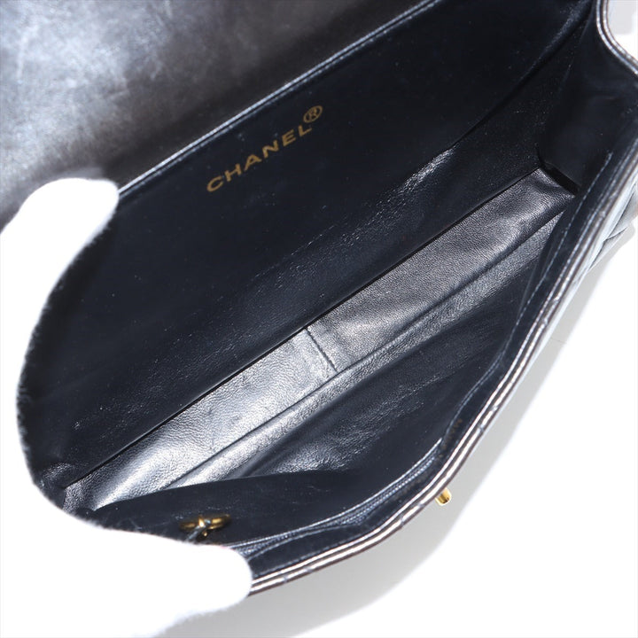 Top Quality Chanel Vintage Double Flap Shoulder Bag in Lambskin Black