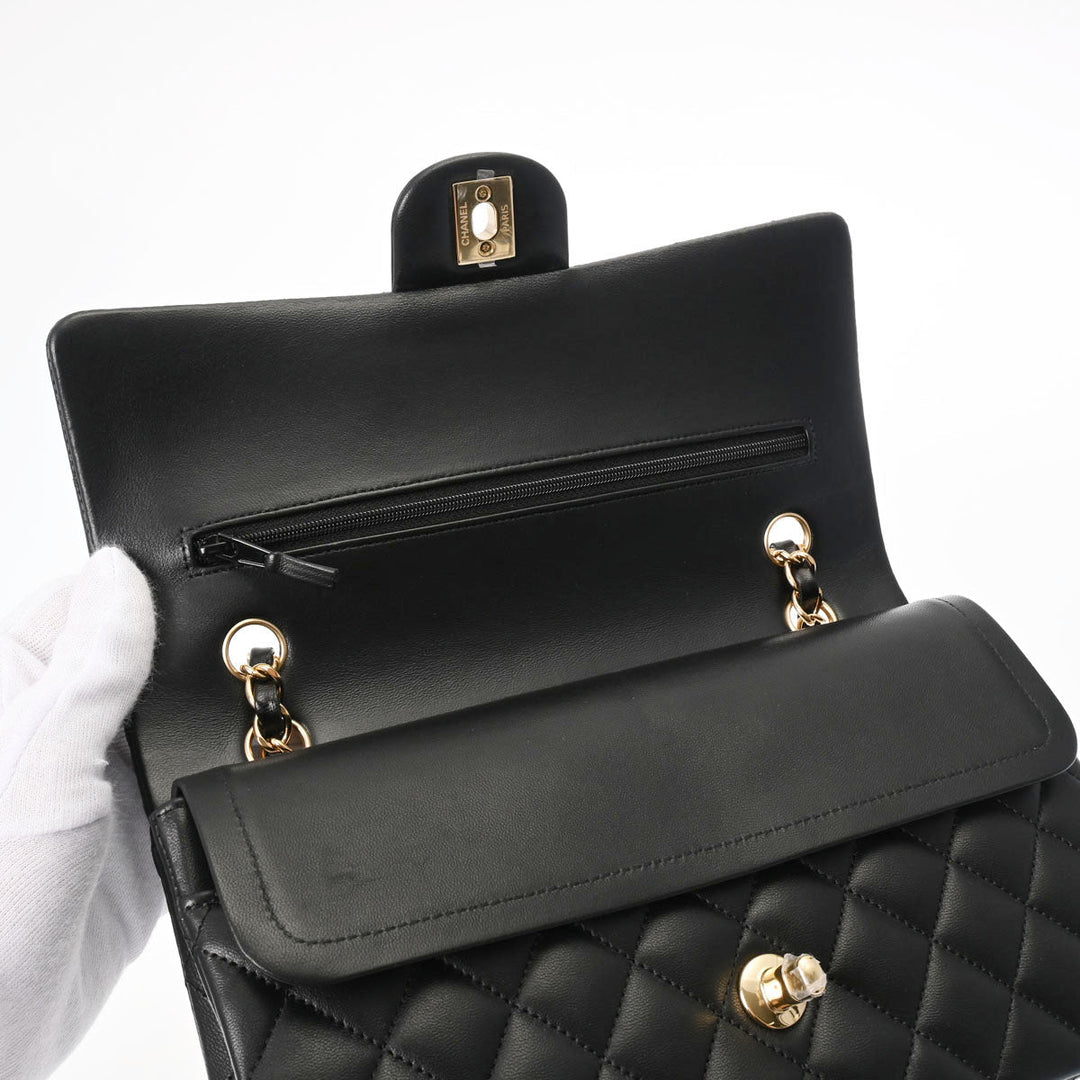 Top Quality Chanel Top Quality Chanel Mattress W Flap Chain Shelter 25cm Black Gold Tools A01112 Lady Ramskin Shelter Bag Unused