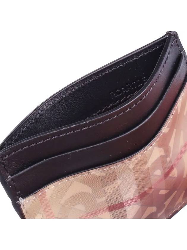Burberry TB Logo Pattern Two-Stage Card Wallet Beige