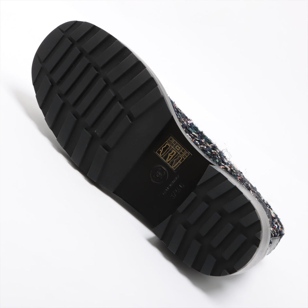 Top Quality Chanel COCOMARK TWIDE SHORT BOOTS 37.5 LADY BLACK X NAIBI G35154 PERLE  LOVE MARKET SHOP