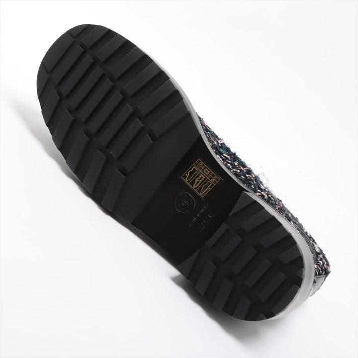 Top Quality Chanel COCOMARK TWIDE SHORT BOOTS 37.5 LADY BLACK X NAIBI G35154 PERLE  LOVE MARKET SHOP