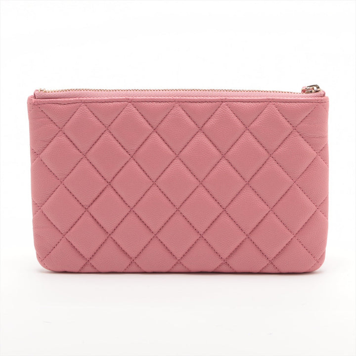 Top Quality Chanel Matrasse Caviar S Pouch Pink Gold  Random