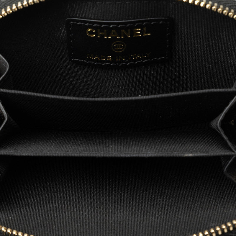Top Quality Chanel Matrace Coincase  Cocktail Belt Black Leather  CHANEL