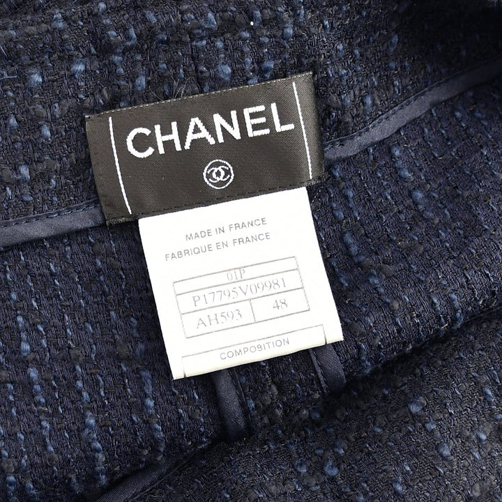 Top Quality Chanel Long Pants Black Navy 01P #48