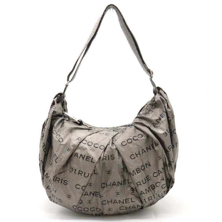 Top Quality Chanel Unlimited Shoulder Bag Sliding Nylon Silver Black Black Silver A46532