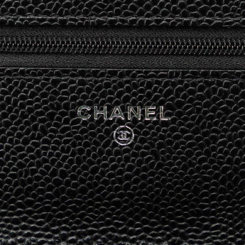 Top Quality Chanel Matrases Coco  Chain Shoulder Wallet Black Caviar S  CHANEL