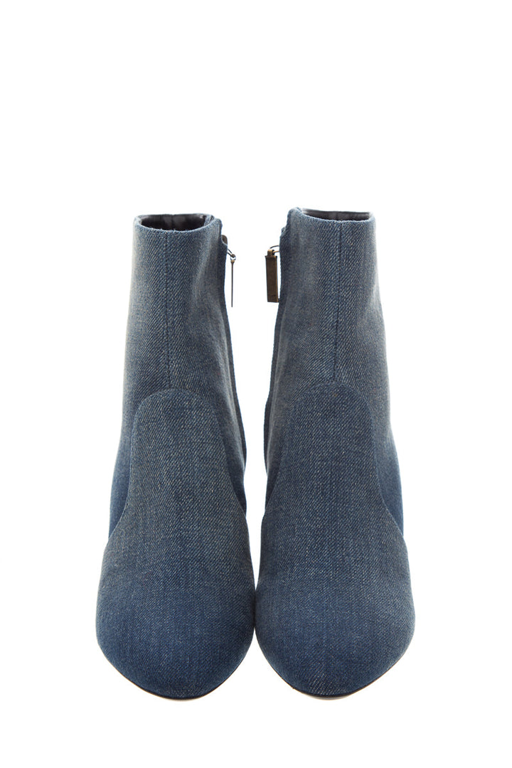 Saint Laurent Denim Heel Booties SZ 38