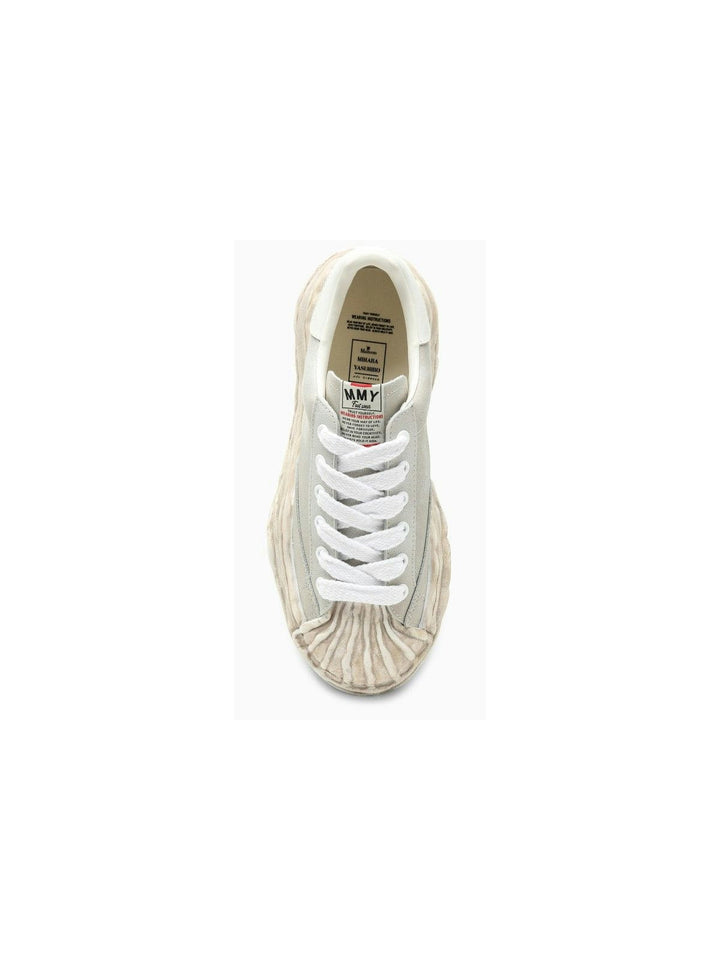 BLAKEY LIGHT GREY LEATHER LOW TRAINER