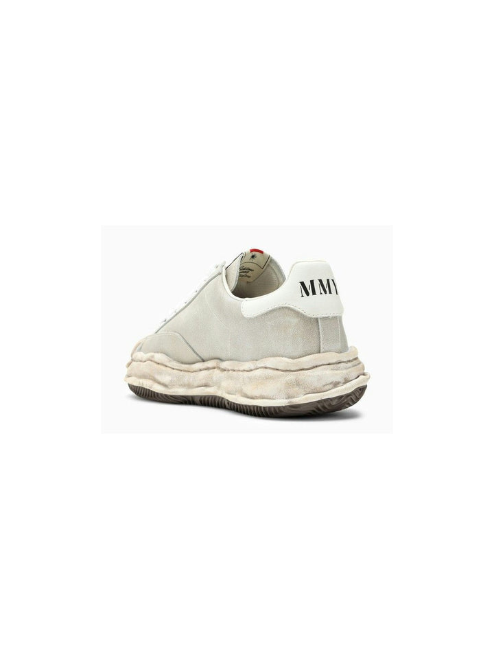 BLAKEY LIGHT GREY LEATHER LOW TRAINER