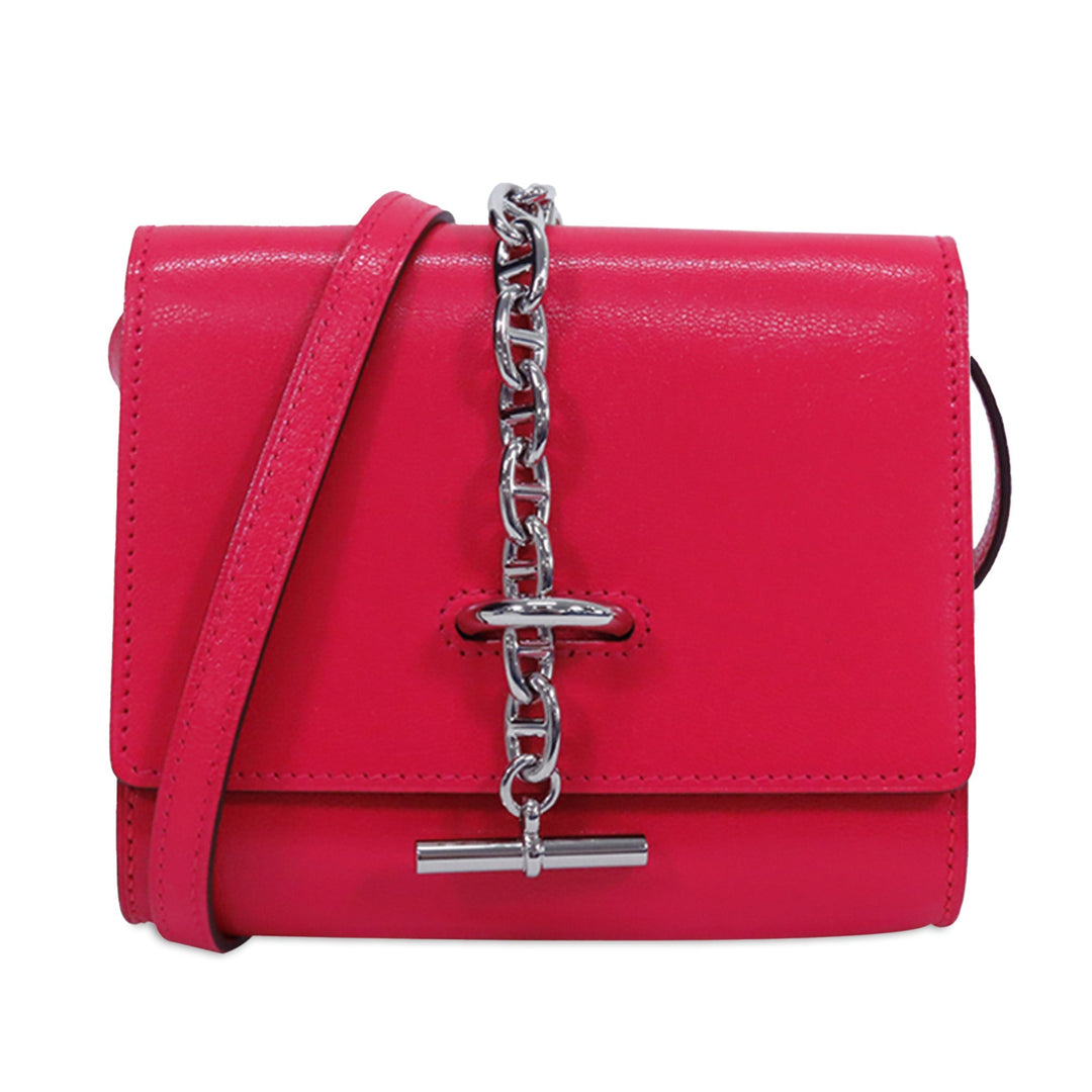 Hermes Chevre MysoreChaine d'Ancre Compact Wallet Crossbody Bag