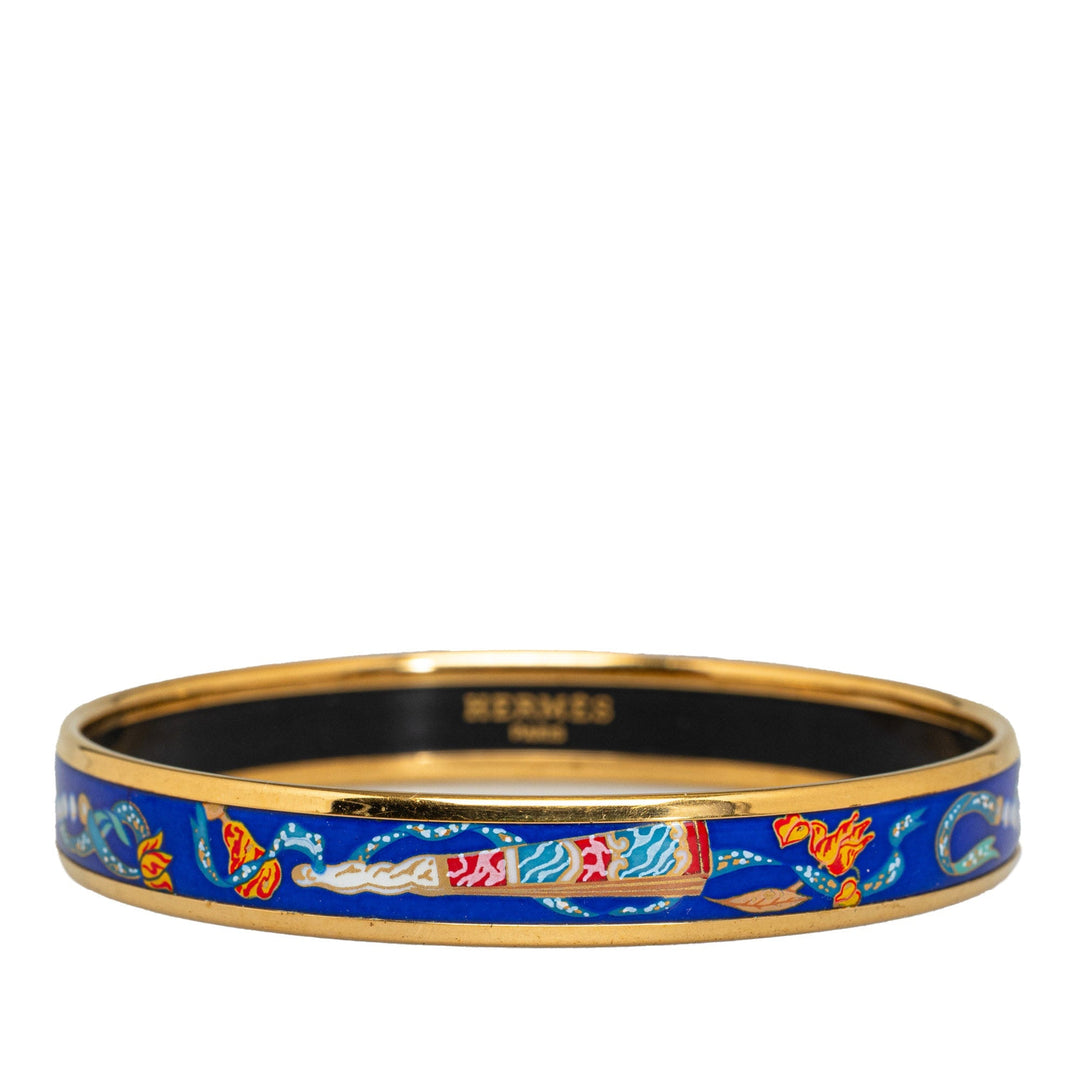 Hermes Narrow Enamel Bangle Costume Bracelet