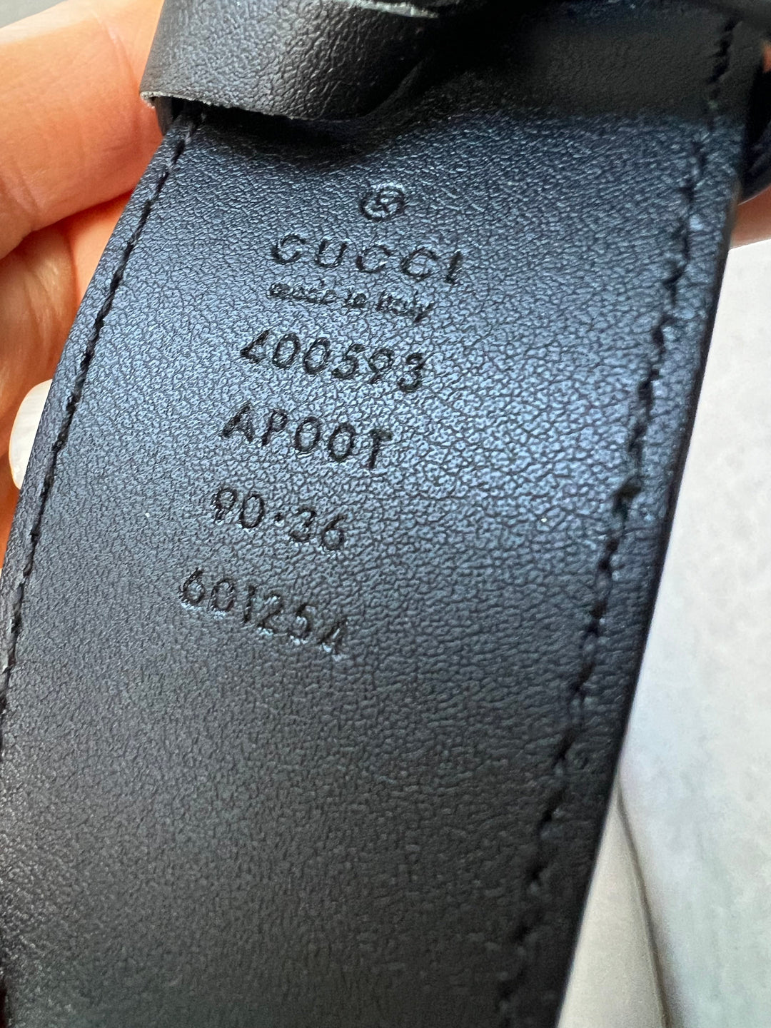 Gucci GG 2015 Re edition Marmont Black Wide Leather Belt with Gold Buckle (RRP £380)