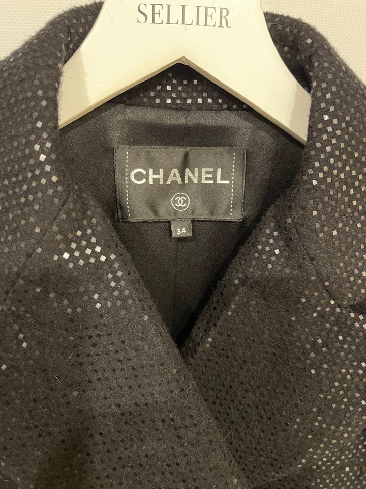Top Quality Chanel Black Long Sleeve Embellished Jacket with Matching Jumpsuit Set Size FR 34 (UK 6)
