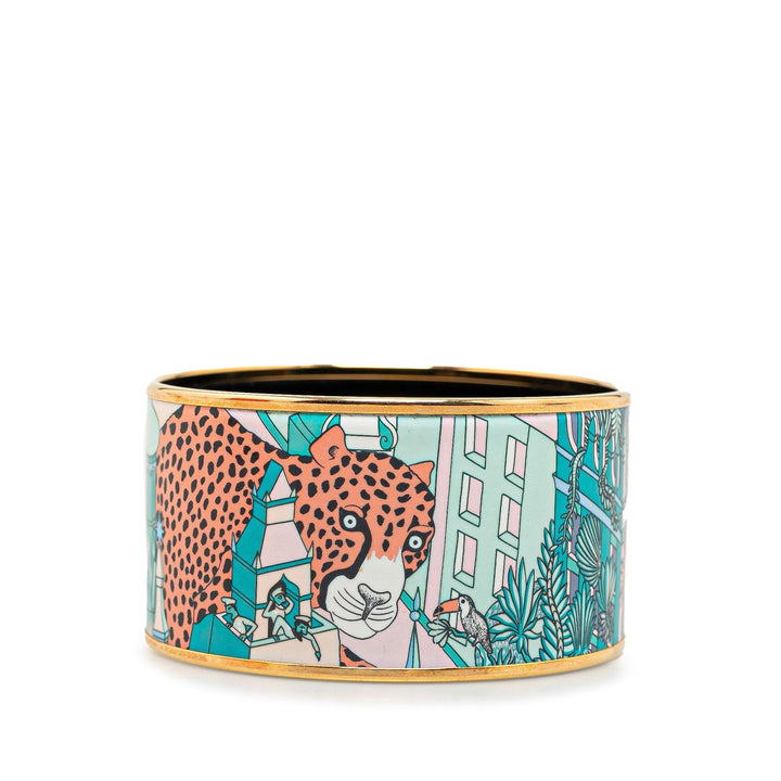 Top quality Hermes Extra Wide Enamel Bangle Costume Bracelet