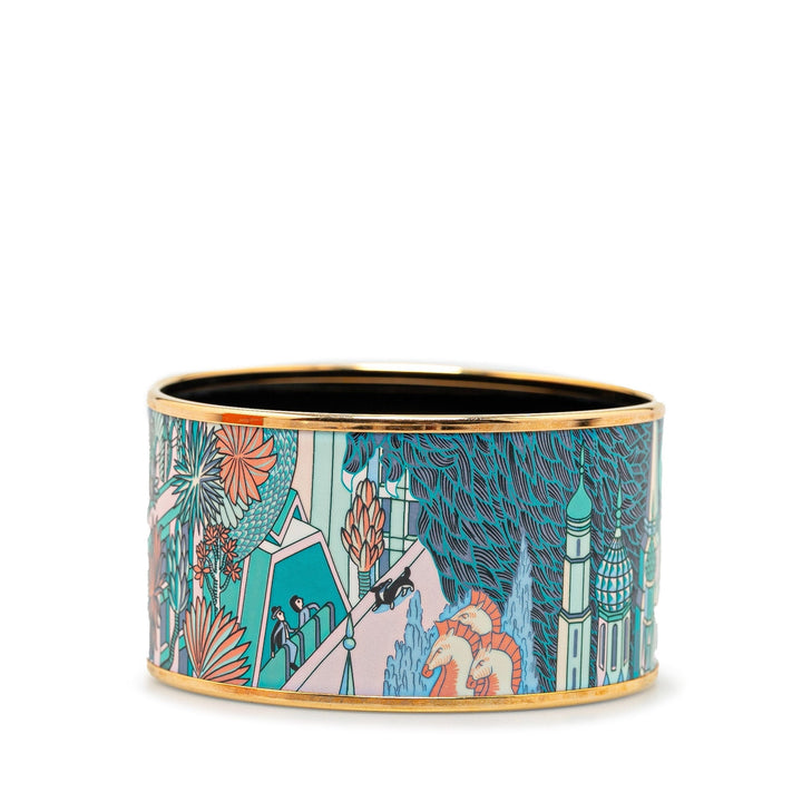 Top quality Hermes Extra Wide Enamel Bangle Costume Bracelet