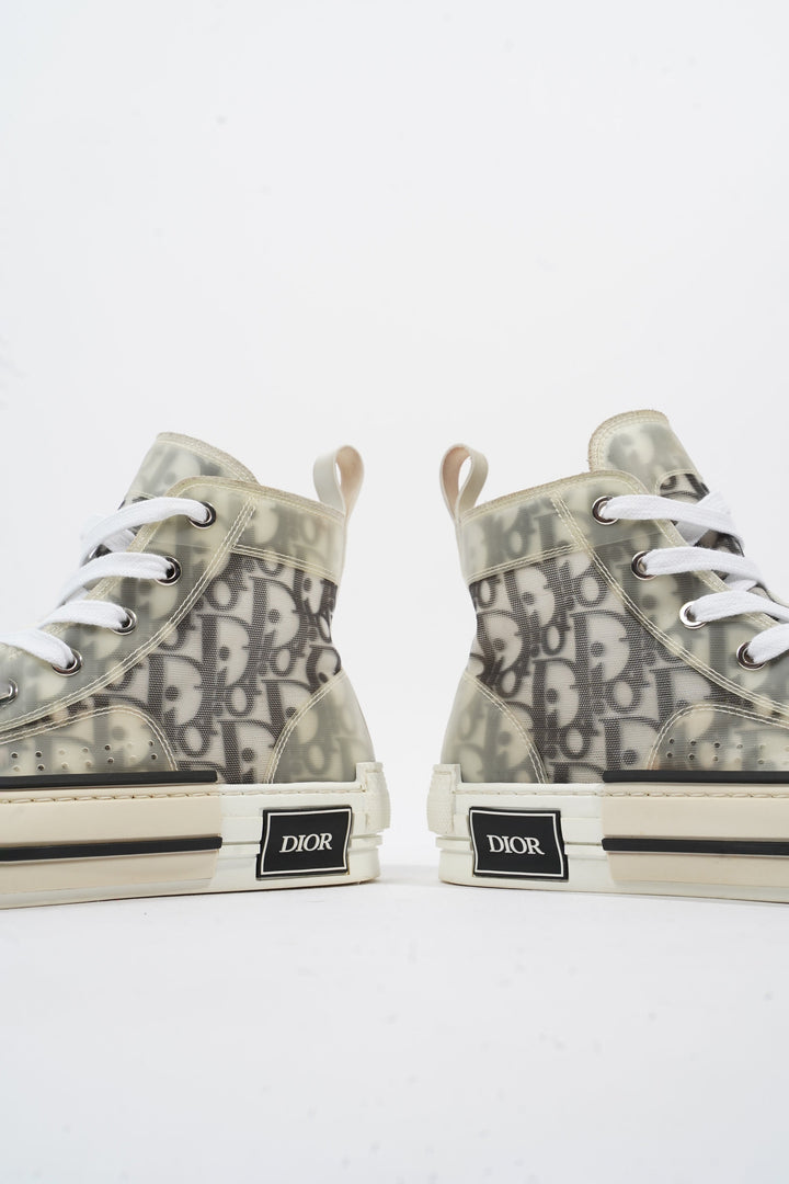 Christian Dior B23 High-top White / Black Oblique Canvas EU 37 UK 4