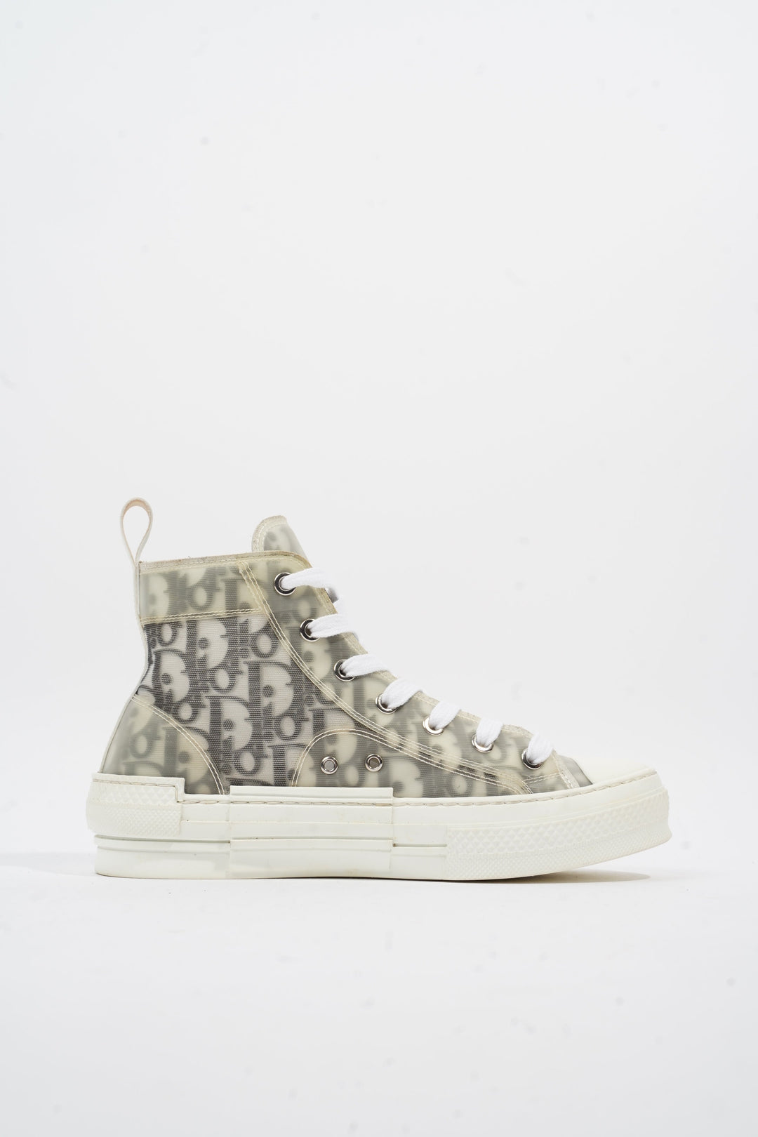 Christian Dior B23 High-top White / Black Oblique Canvas EU 37 UK 4