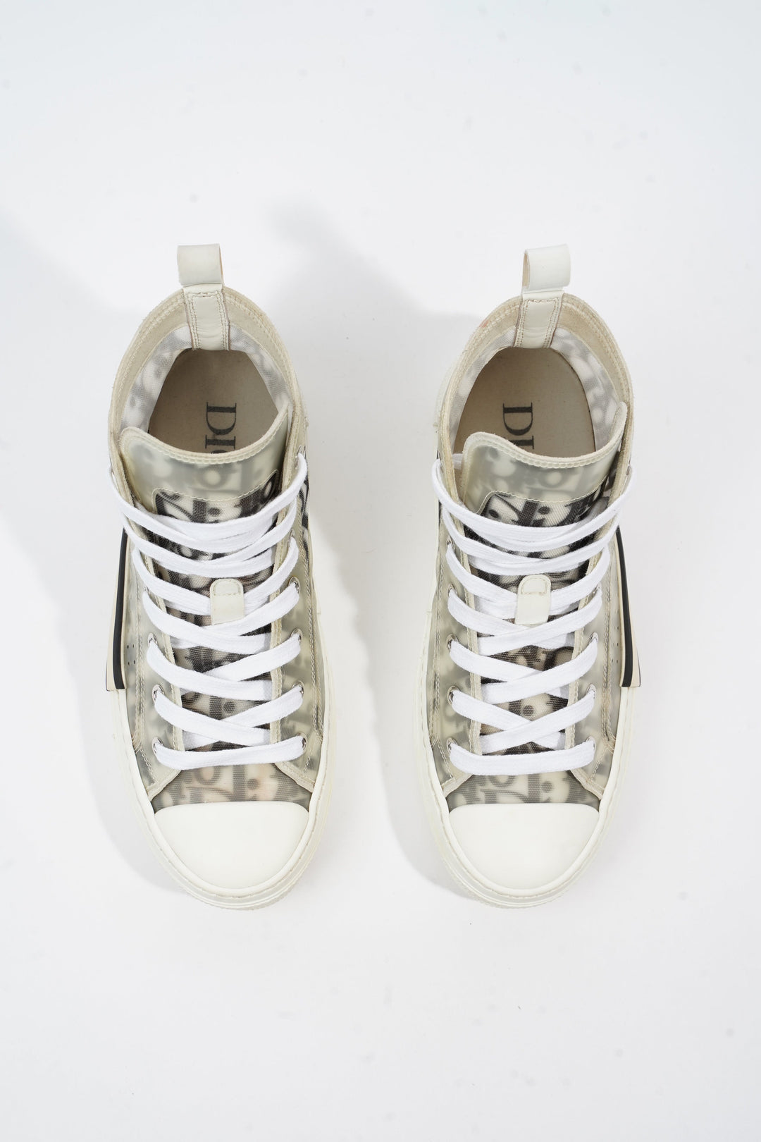 Christian Dior B23 High-top White / Black Oblique Canvas EU 37 UK 4