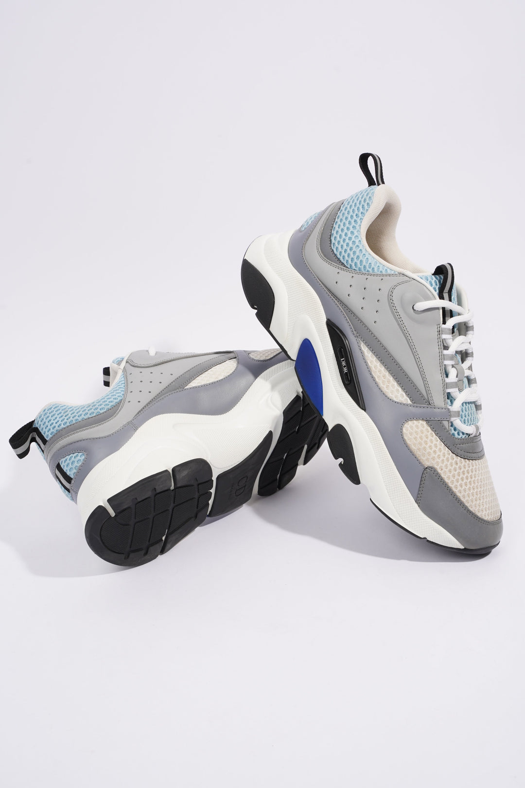 Christian Dior B22 White / Grey / Light Blue Mesh EU 44 UK 10