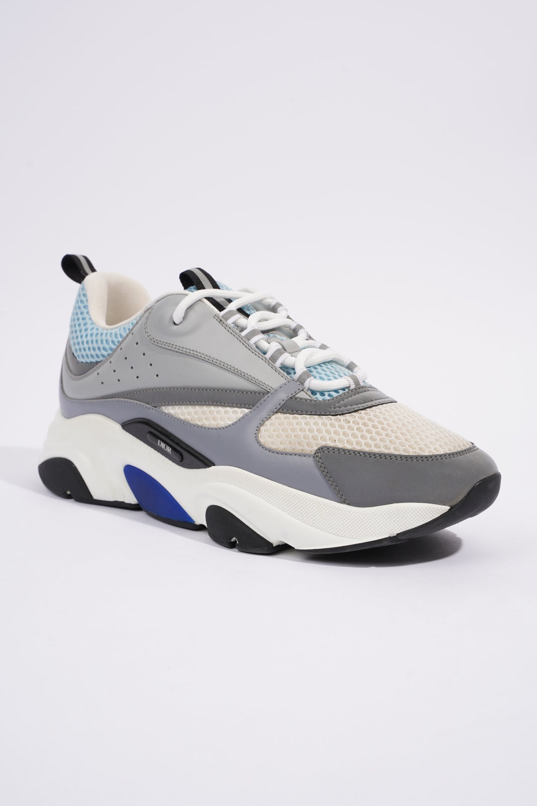 Christian Dior B22 White / Grey / Light Blue Mesh EU 44 UK 10