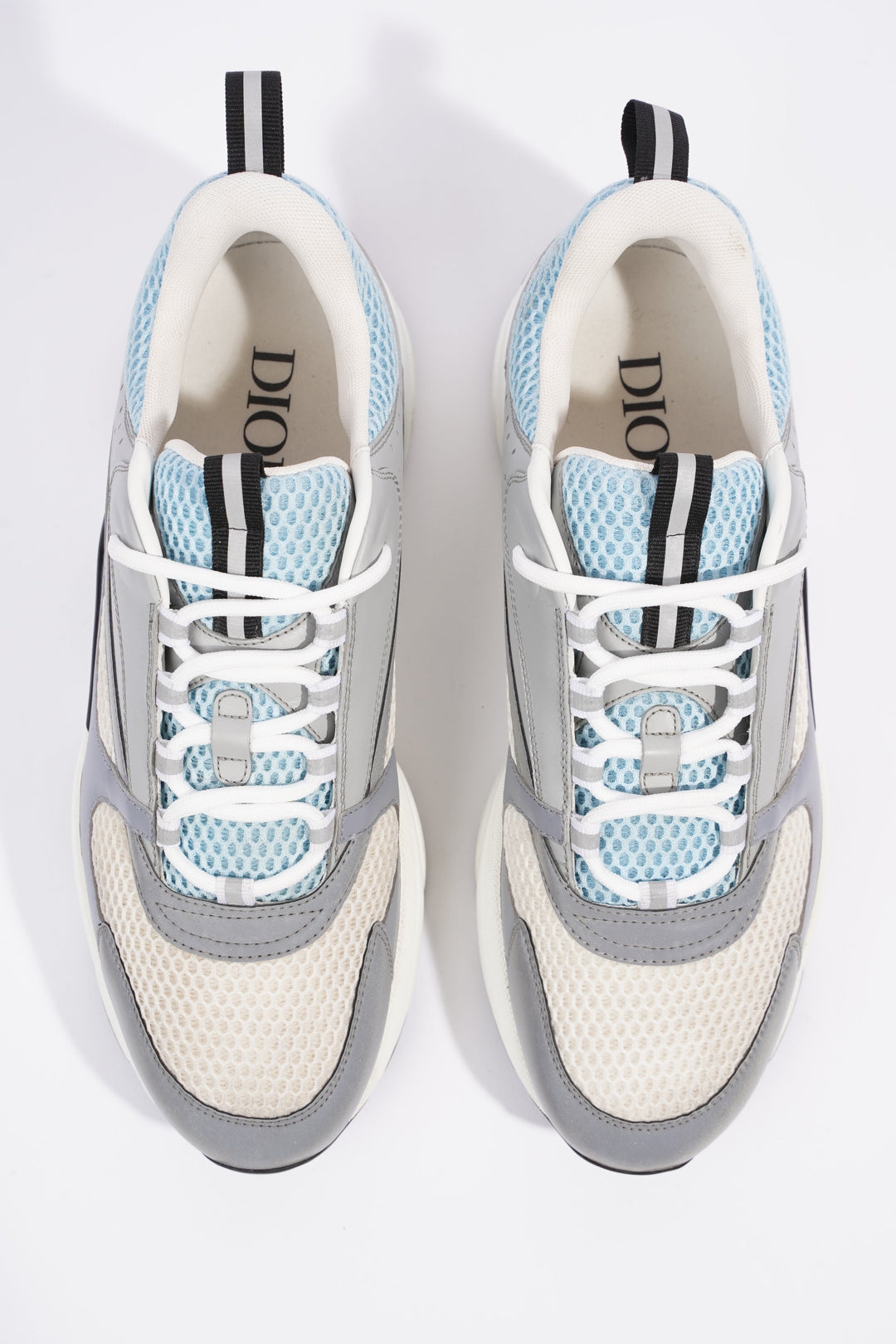 Christian Dior B22 White / Grey / Light Blue Mesh EU 44 UK 10