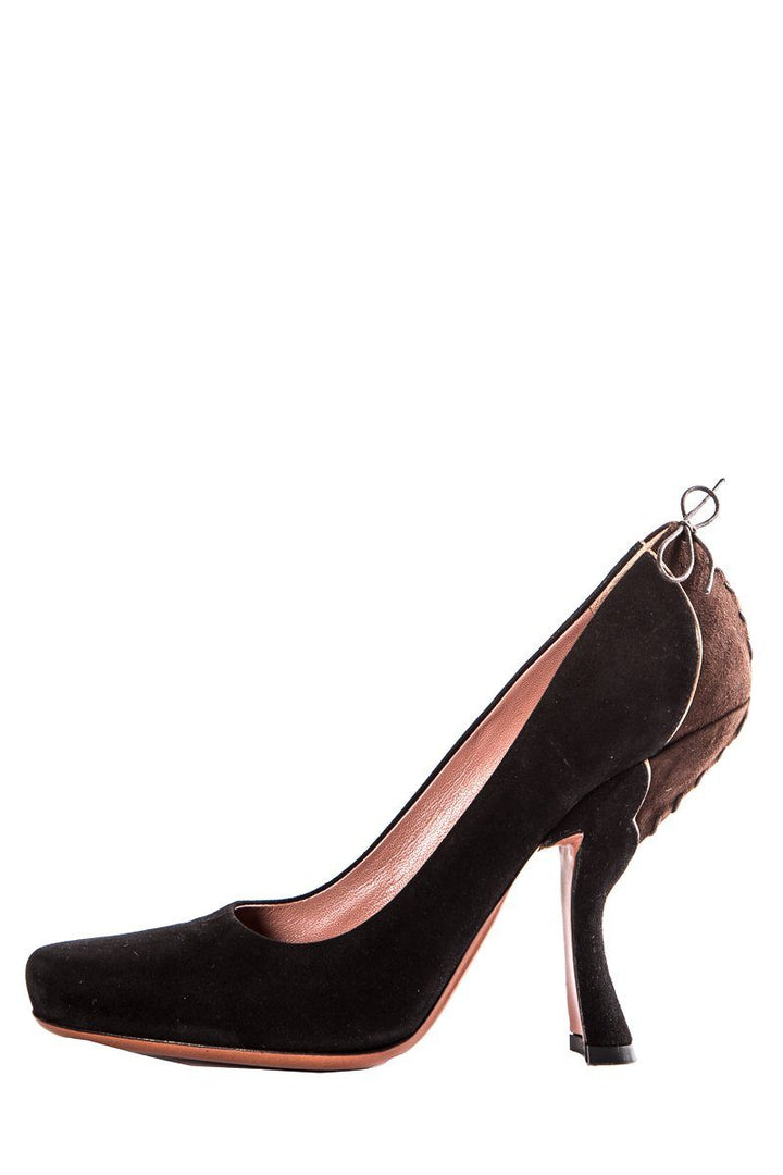 Alaïa Black & Brown Suede Heels SZ 38