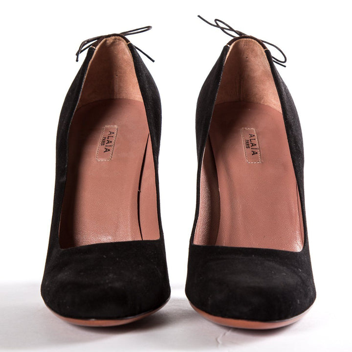 Alaïa Black & Brown Suede Heels SZ 38