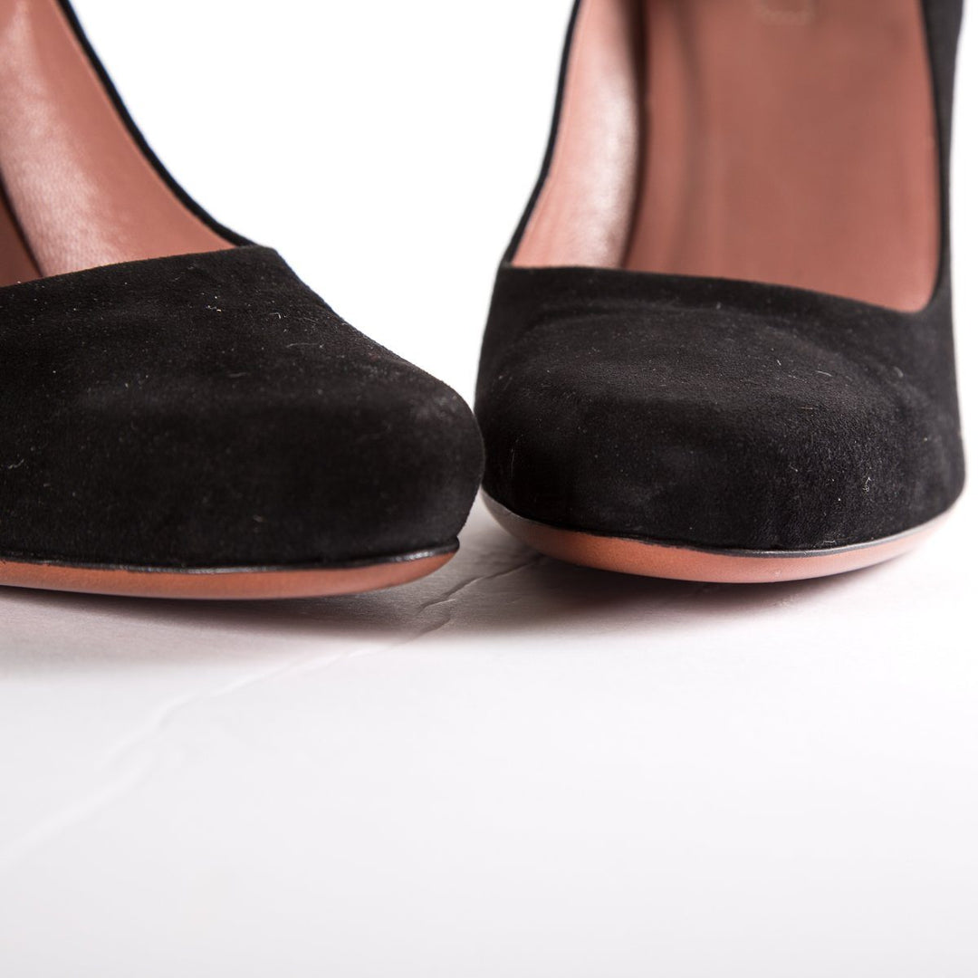 Alaïa Black & Brown Suede Heels SZ 38