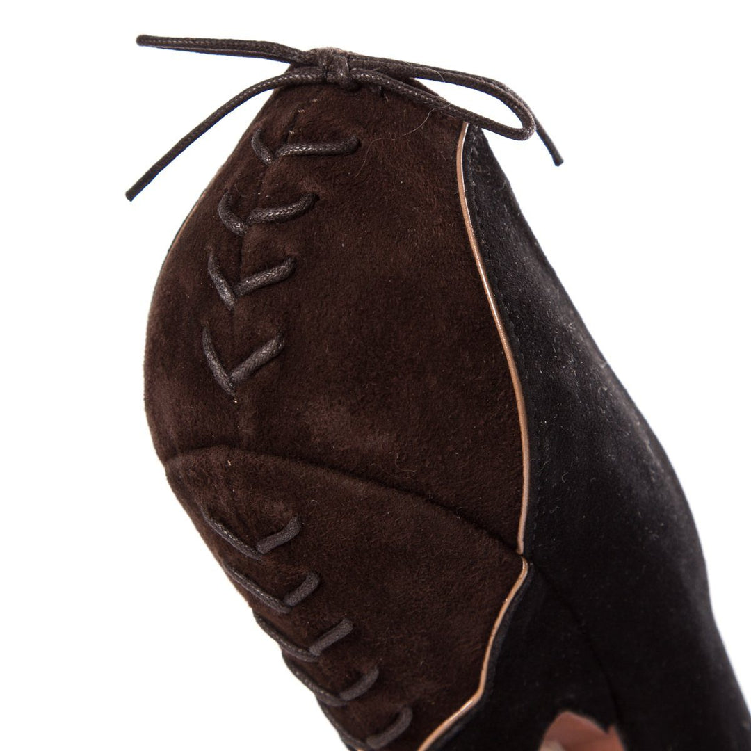 Alaïa Black & Brown Suede Heels SZ 38