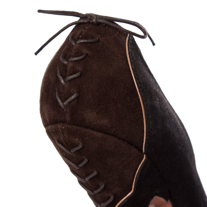 Alaïa Black & Brown Suede Heels SZ 38