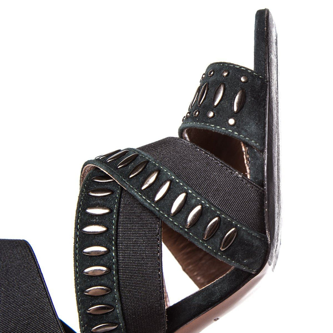 Alaïa Forest Green Suede Sandals SZ 35