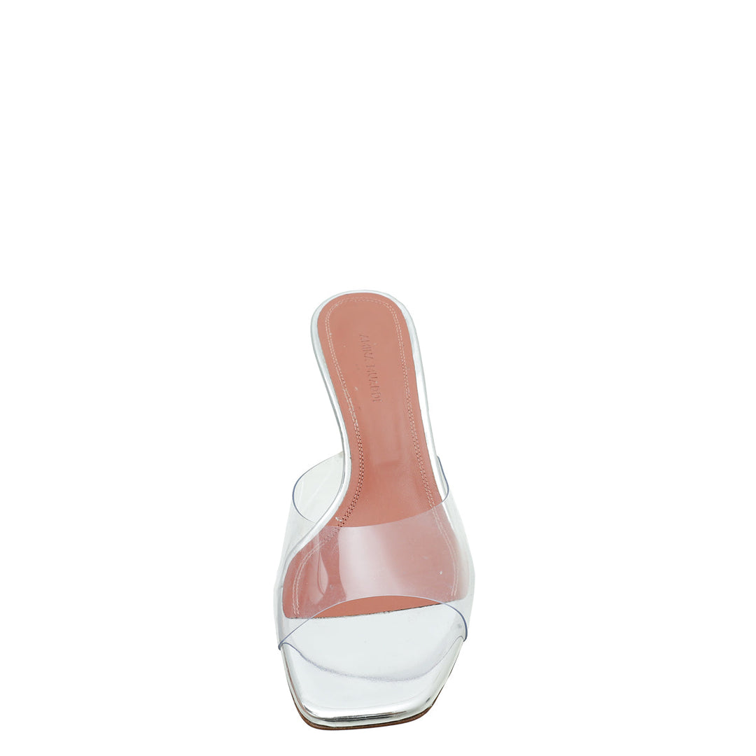 Amina Muaddi Transparent PVC Lupita Glass 170 Sandal 37