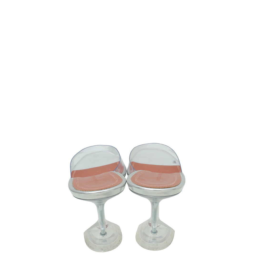 Amina Muaddi Transparent PVC Lupita Glass 170 Sandal 37