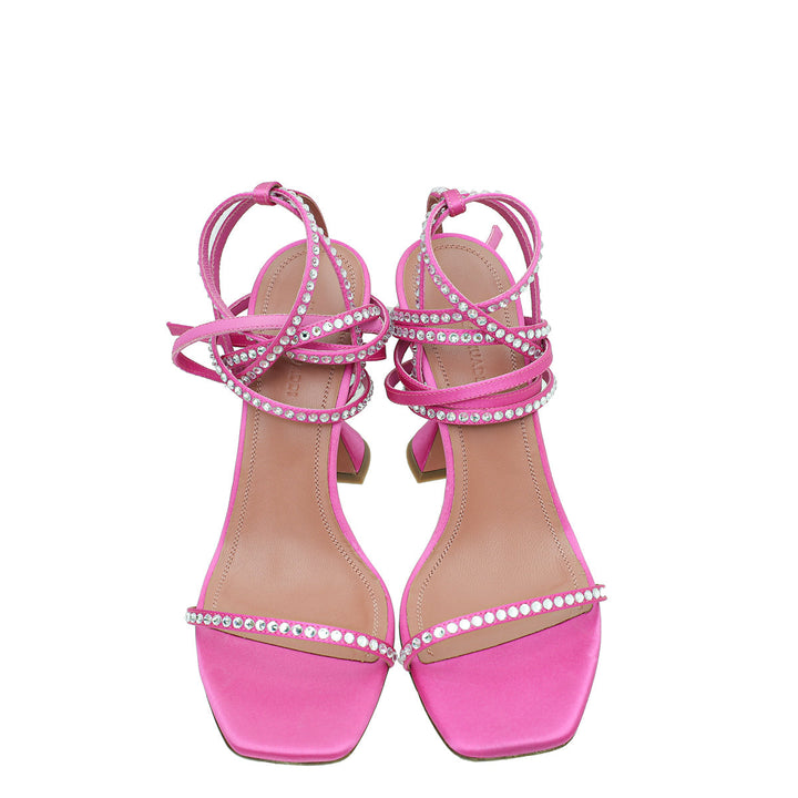 Amina Muaddi Fuchsia Crystal Vita Sandals 37
