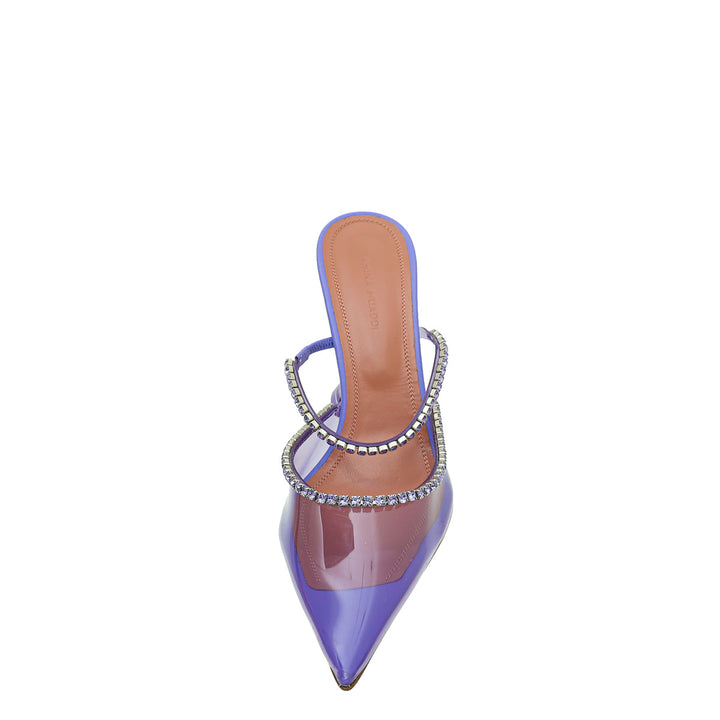 Amina Muaddi Lilac Gilda Crystal Glass Mule 37