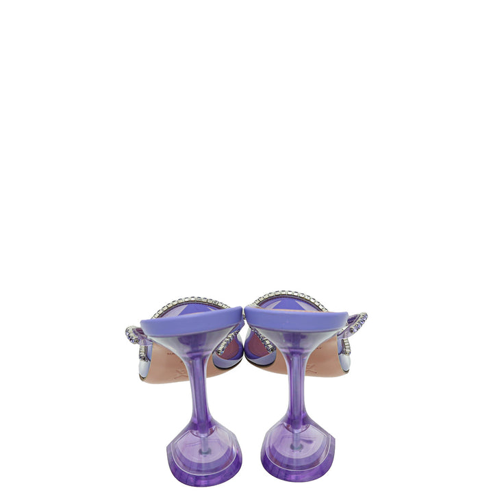 Amina Muaddi Lilac Gilda Crystal Glass Mule 37