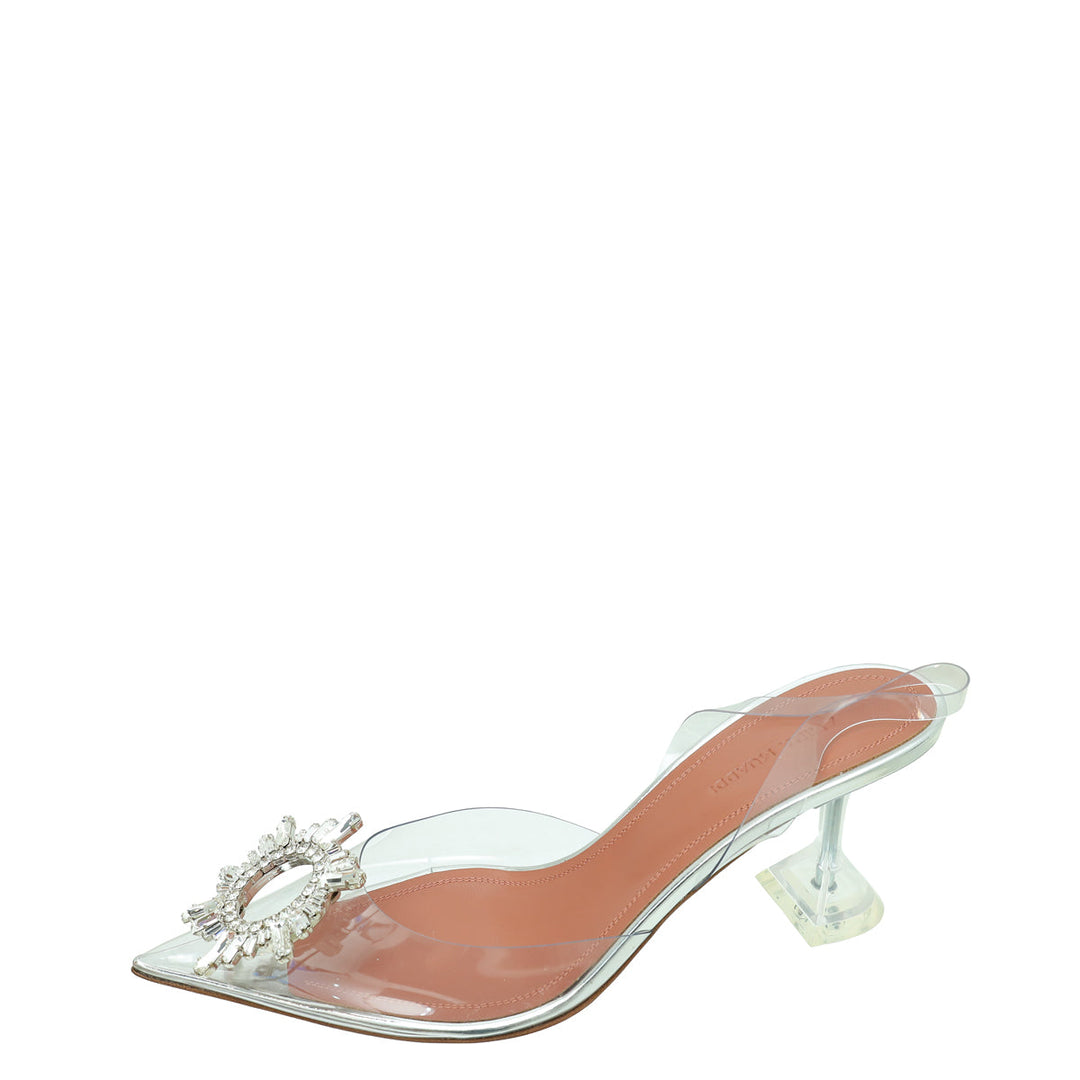 Amina Muaddi Clear Begum PVC Slingback 38.5