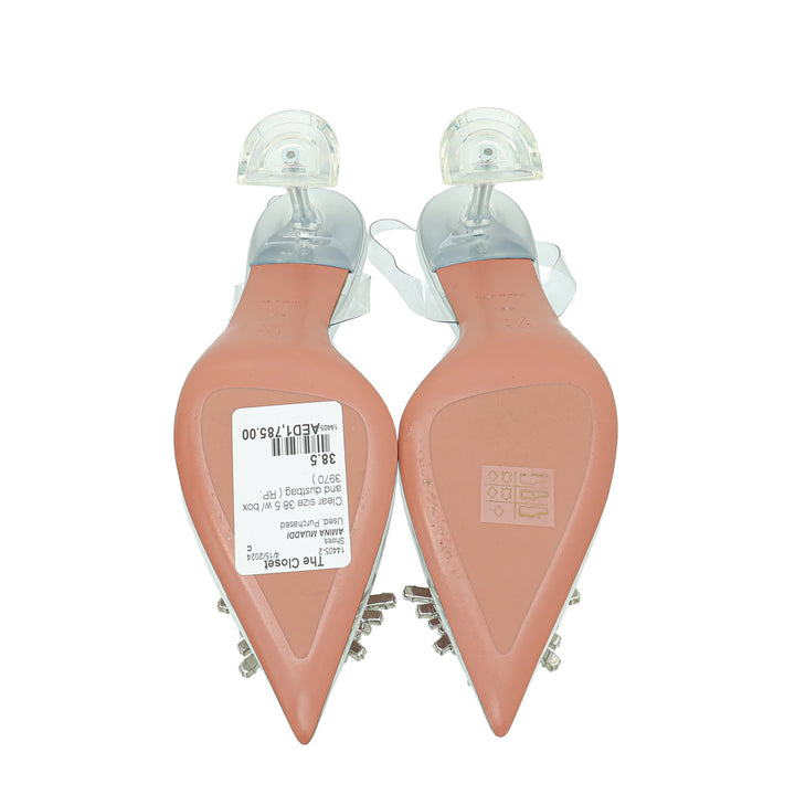 Amina Muaddi Clear Begum PVC Slingback 38.5