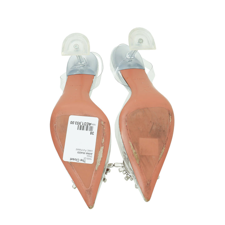 Amina Muaddi Clear Begum PVC Slingback 38