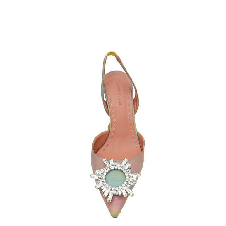 Amina Muaddi Multicolor Begum Slingback Pumps 38
